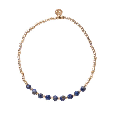 Bracelet Proud doré - lapis lazuli