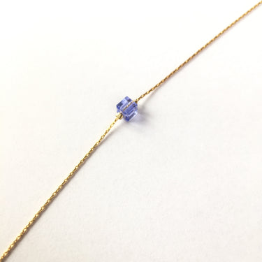 Bracelet Perles Carrées - Bleu Lila