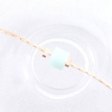 Bracelet Perles Carrées - bleu aqua