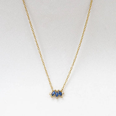 Königliche goldene Halskette – blau