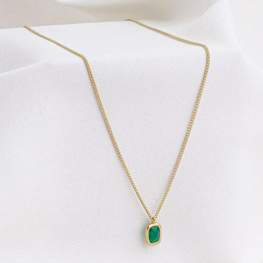 Collier Vika - doré et vert