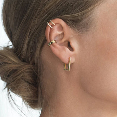 Boucles James argenté - cristal