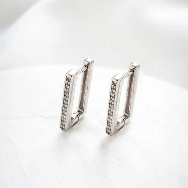 Boucles James argenté - cristal