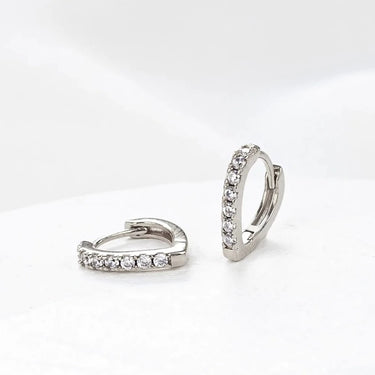 Créoles Ruby - argenté cristal