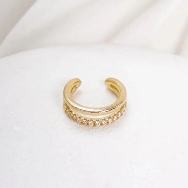 Faux piercing Logan - doré et cristal
