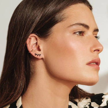 Blair Ear Climber - cristal et doré