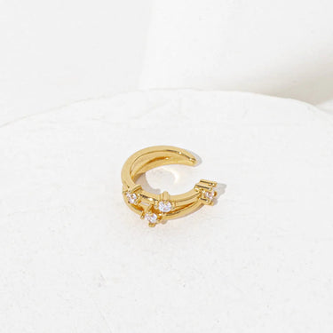 Faux piercing Jupiter - doré et cristal