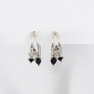 Boucles Gia - argenté et cristal