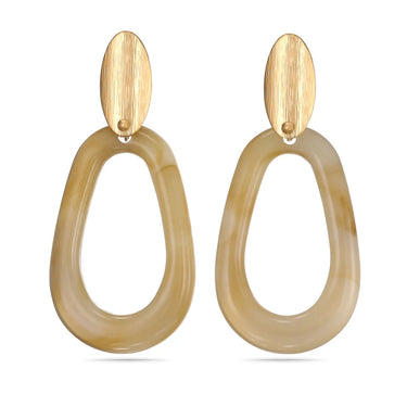 Boucles Clara - Doré & crème