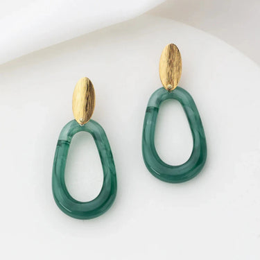 Boucles Clara - Doré & vert