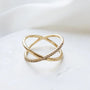Bague Charlie dorée - cristal