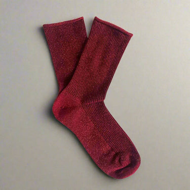 Chaussettes Glitter Lurex en lyocell | Cerise