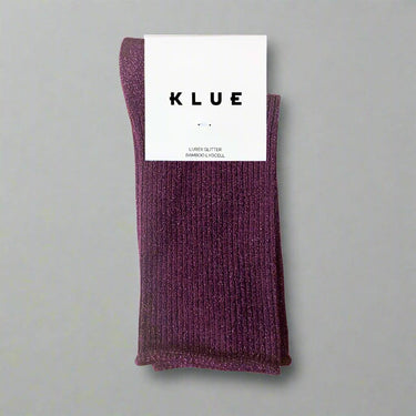 Chaussettes Glitter Lurex en lyocell | Bordeaux vin