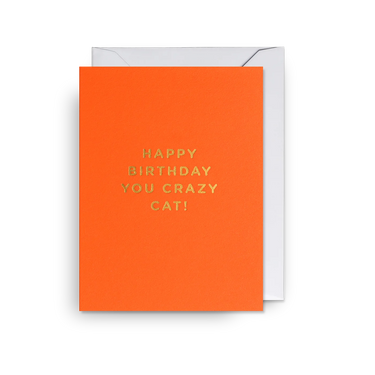 Petite Carte - Happy birthday you crazy cat