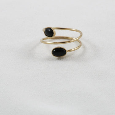 Bague Louise duo - Onyx