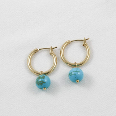 Little Jodie hoop earrings - magnesite blue
