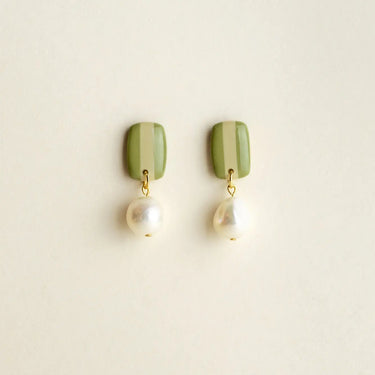 Boucles d'oreilles Isabella - Sauge / Sable