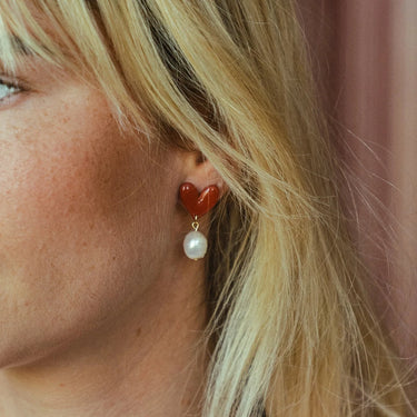Boucles d'oreilles Vera - Rouge