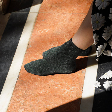 Chaussettes Glitter Lurex en lyocell | Vert
