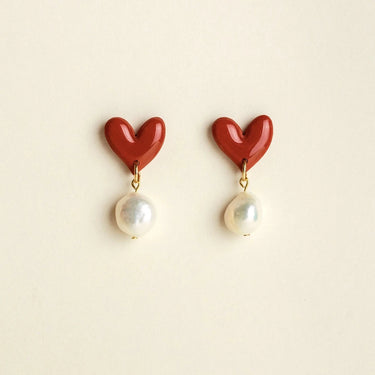 Boucles d'oreilles Vera - Rouge