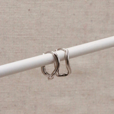 Créoles ondulées - argent