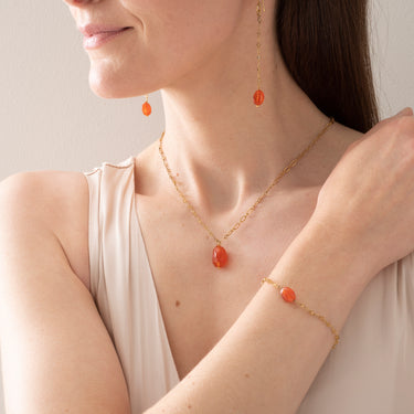 Bracelet Universe doré - Citrine & Cornaline