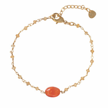 Armband „Golden Universe“ – Citrin und Karneol 