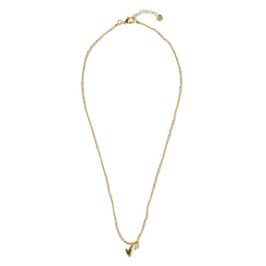 Collier Honored doré - Quartz Rose