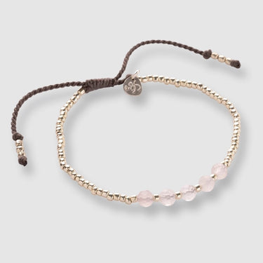 Bracelet Essential argenté - Quartz rose