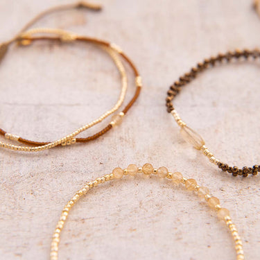 Bracelet Proud doré - Citrine