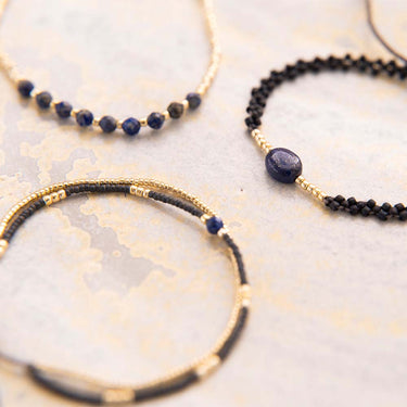 Bracelet Proud doré - Lapis Lazuli