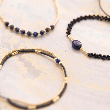 Golden Proud bracelet - lapis lazuli 