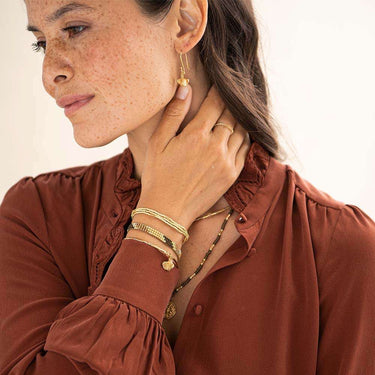 Bracelet Shiny doré - Citrine