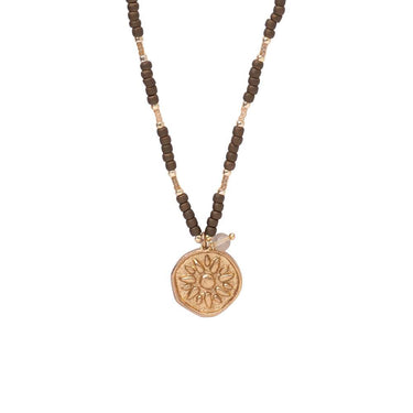 Collier Caring doré - Citrine