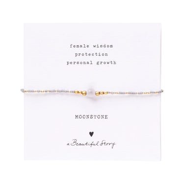 Bracelet Iris card doré - Pierre de Lune