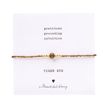 Bracelet Iris card doré - Oeil de Tigre
