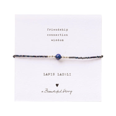 Bracelet Iris card argenté - Lapis Lazuli