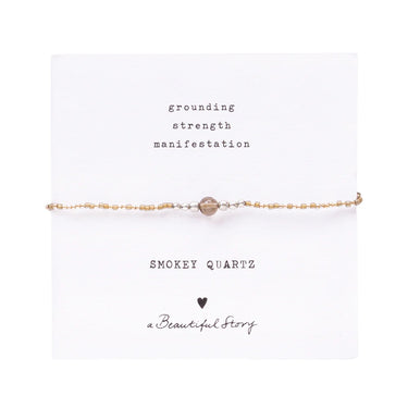 Bracelet Iris card argenté - Quartz fumé