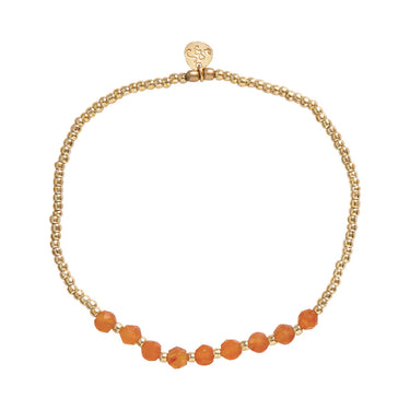 Bracelet Proud doré - Cornaline
