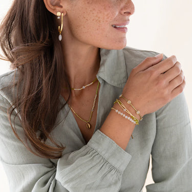 Bracelet Proud doré - Pierre de Lune