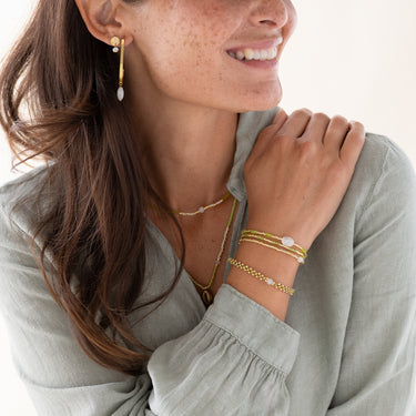Bracelet Energetic doré - Pierre de Lune
