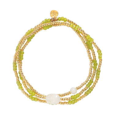 Bracelet Energetic doré - Pierre de Lune