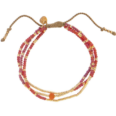 Bracelet Sensation doré - Cornaline