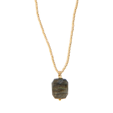 Collier Calm doré - Labradorite