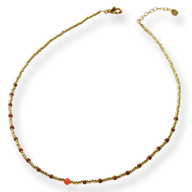 Collier Primary doré - Cornaline