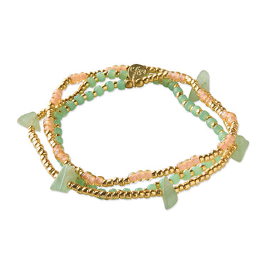 Bracelet Stream doré - Aventurine