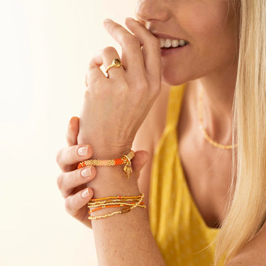 Bracelet Gifted doré - Citrine