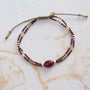 Bracelet Glimmer doré - grenat