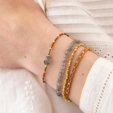 Bracelet Joyful doré - Labradorite