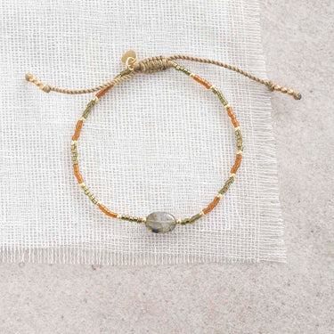Bracelet Joyful doré - Labradorite